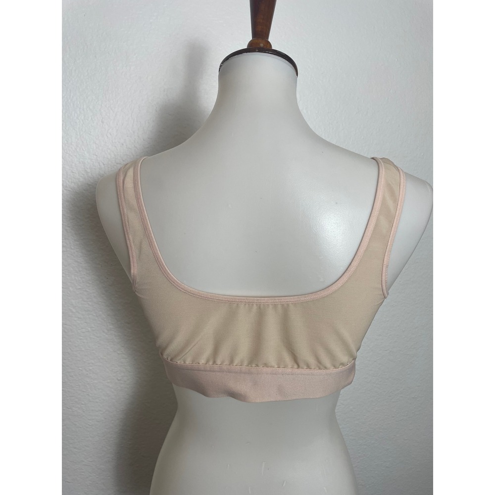 Negative Underwear Sieve Bra Top Women Sz 3 Buff Beige Mesh Wireless Bralette - Picture 5 of 7